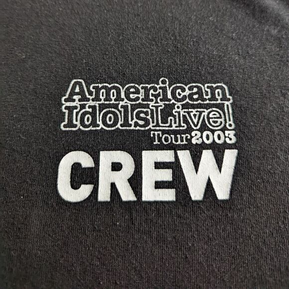 Vintage y2k 2003 American Idols Live! Tour 2003 Crew T-shirt Size XL - Picture 5 of 7